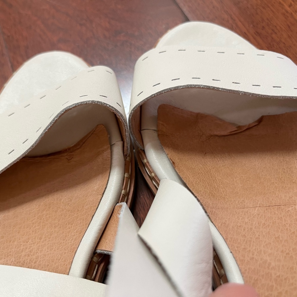 Pikolinos White Strappy Heeled Leather Sandals Open Toe Women's Size 42 - Picture 8 of 10